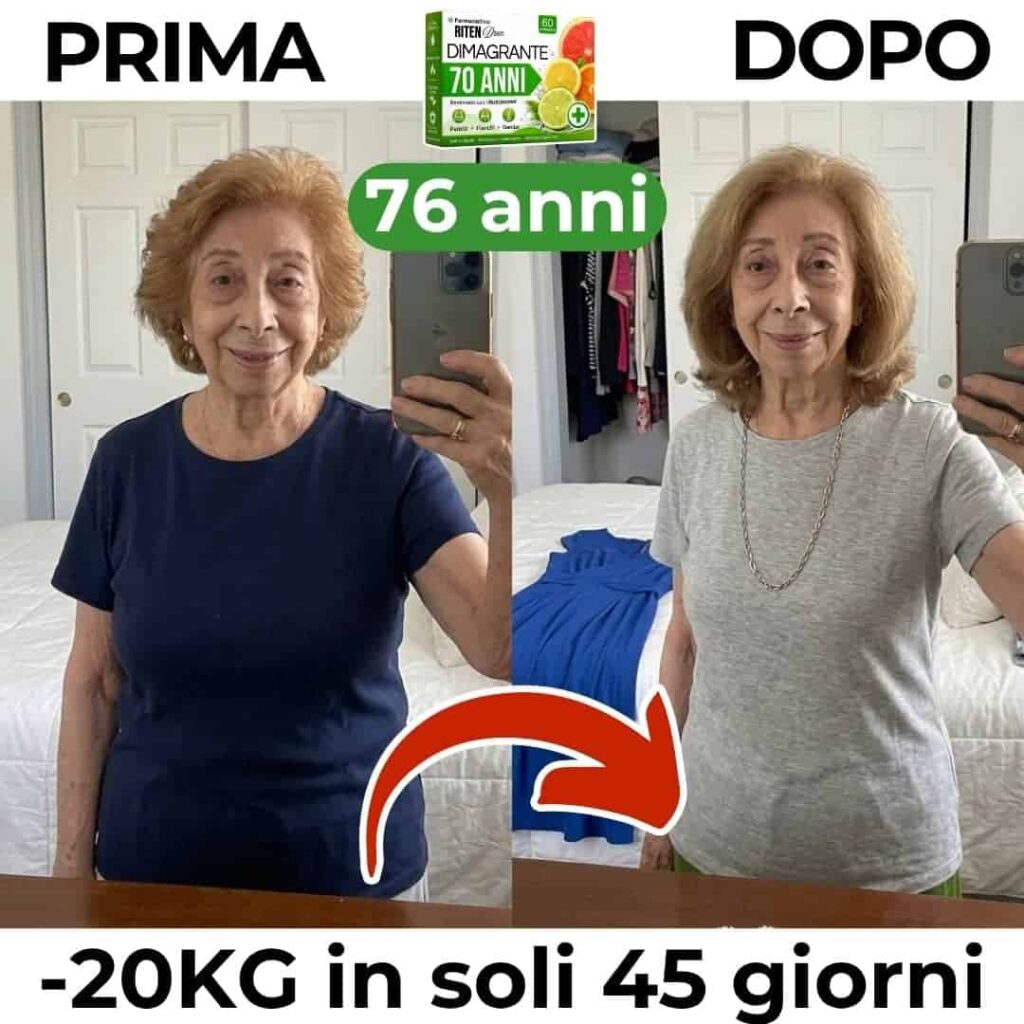 Donna di 76 anni prima e dopo l'uso di RitenDren 1x24.