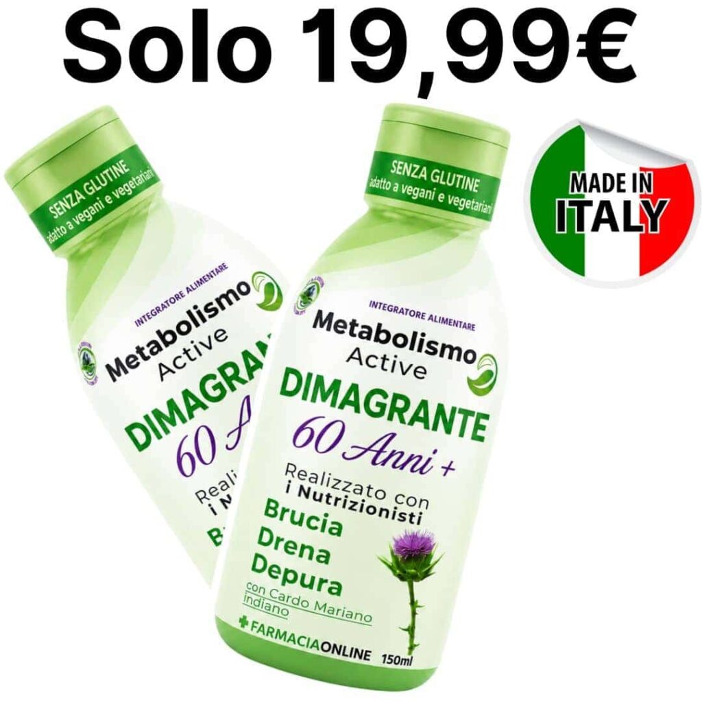 Integratore Metabolismo Active Dimagrante senza glutine, con cardo mariano e indiano.