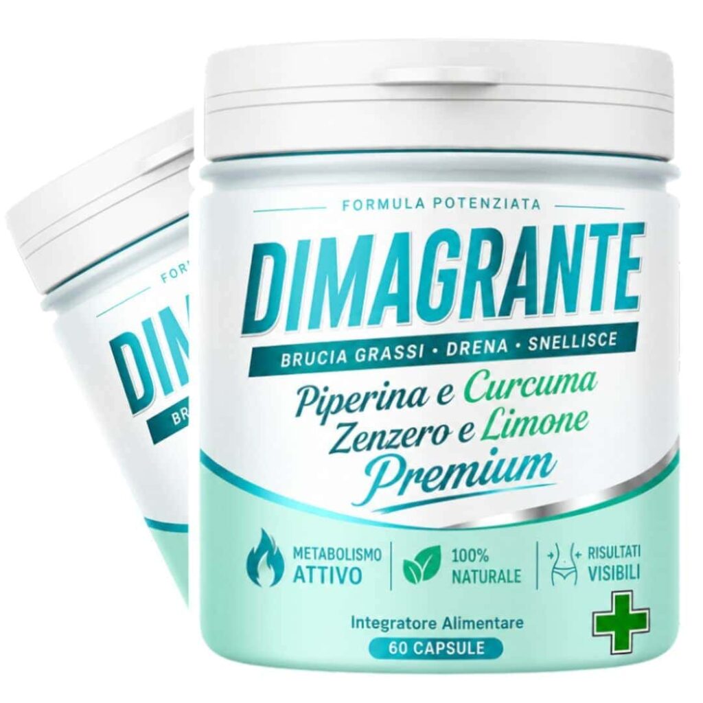 Integratore dimagrante con Piperina, Curcuma, Zenzero e Limone in capsule.