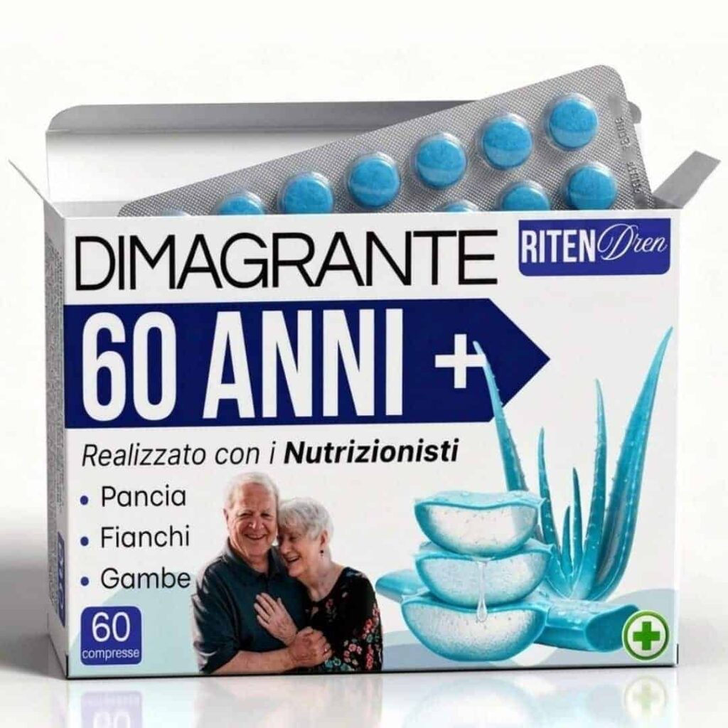 Integratore dimagrante Riten Dren per over 60 con 60 compresse.