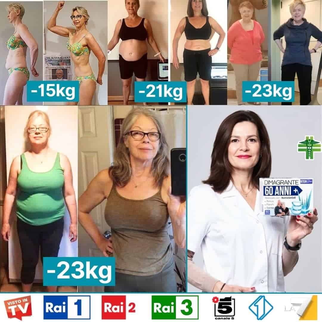 Donne che mostrano perdita di peso e miglioramento della salute.