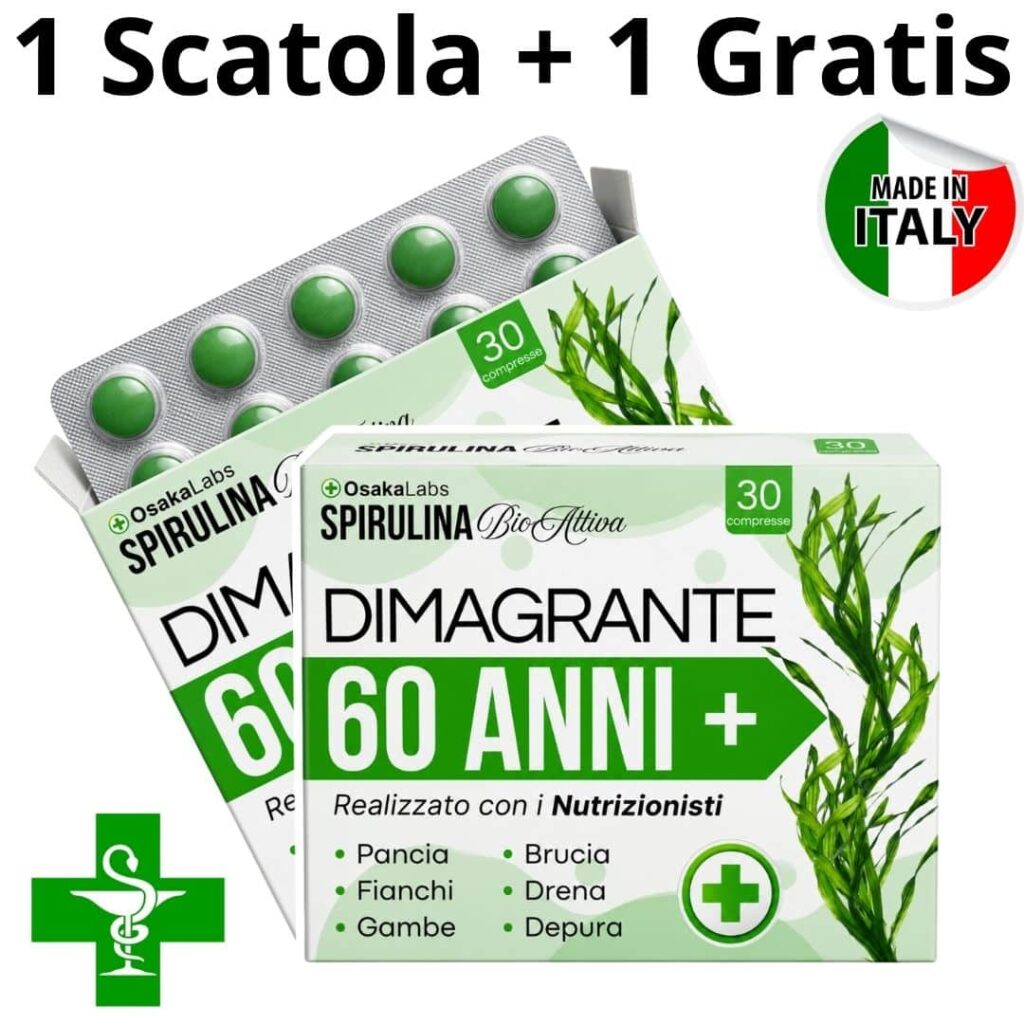 Confezione di Spirulina Bio Attiva Noir con 60 compresse.