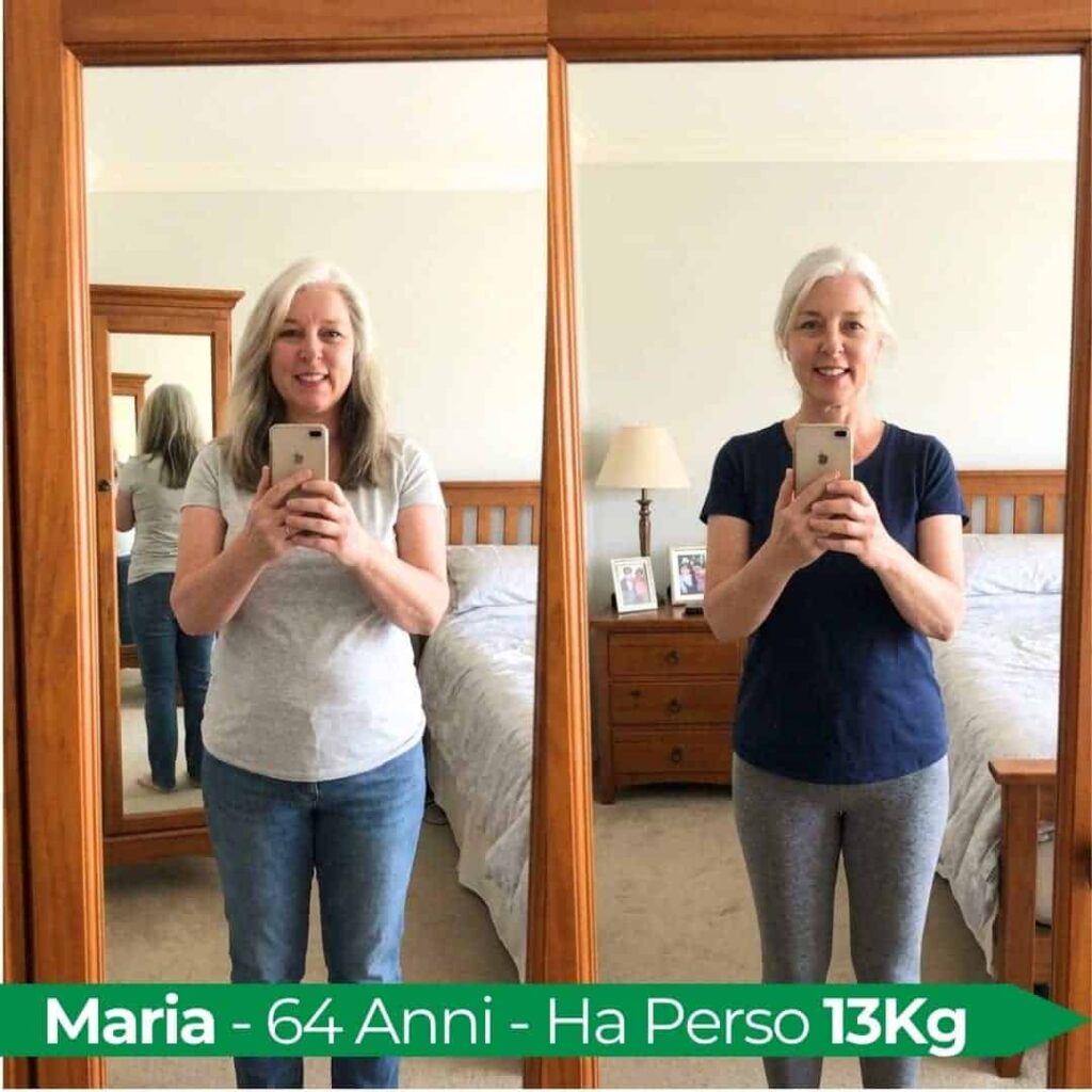 Maria mostra il suo prima e dopo con Spirulina Bio attiva Noir.