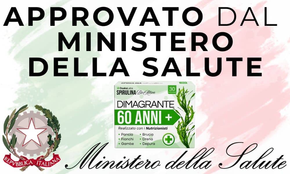 Certificazione Ministero della Salute per Spirulina Bio Attiva Noir 60 Anni.