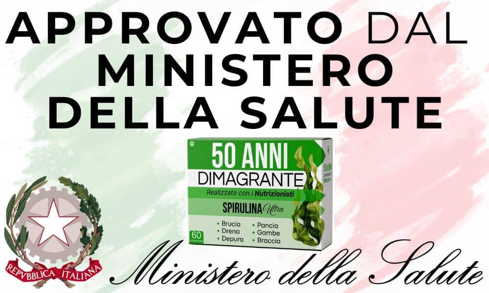 Integratore di spirulina approvato dal Ministero della Salute.