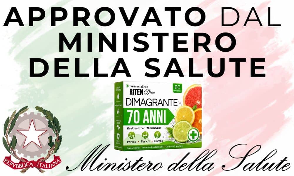 Integratore RitenDren 1x24, approvato dal Ministero della Salute, per il benessere di 70 anni di età.