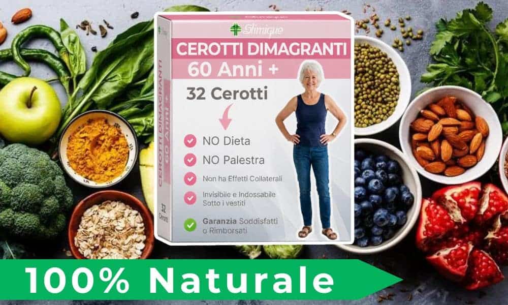 Cerotti dimagranti naturali con frutta e spezie, 60 anni +, 32 cerotti.